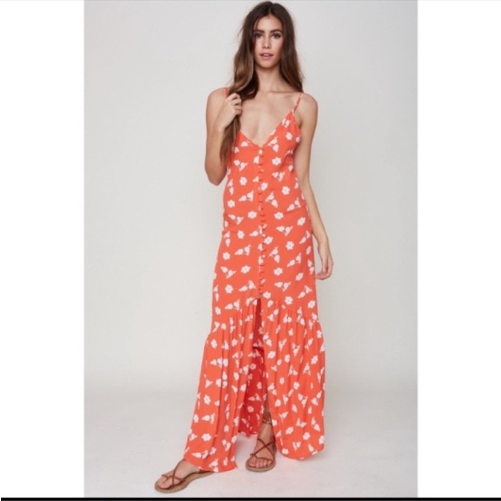 Flynn Skye Unbutton Me Fresh Maxi Dress Size M